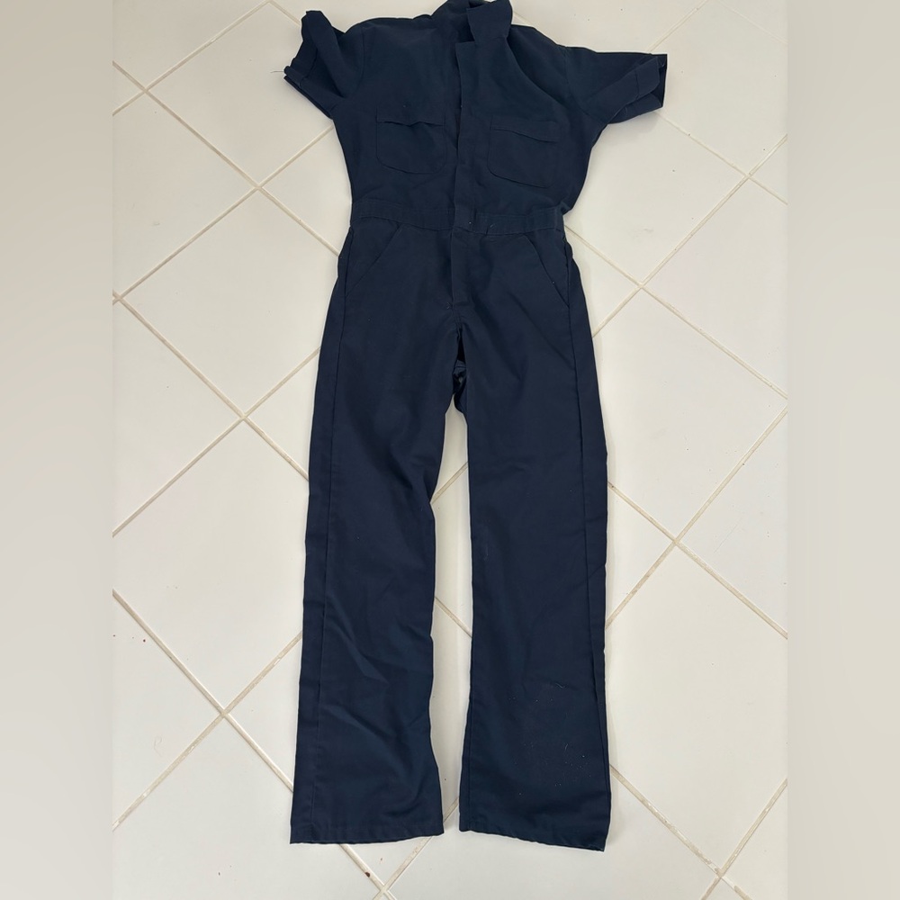 Red Kap Navy Blue Jumpsuit Medium New
